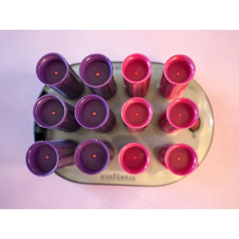 NWOT Calista Maria McCool Ion Hot Rollers Set 12 Rollers Case Clips Manual